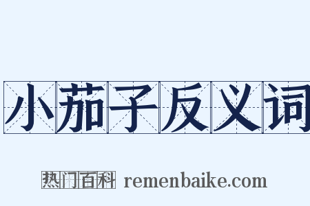 小茄子反义词是什么意思的图片